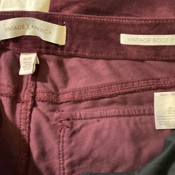 Vintage x America Burgundy Cords - Picture 3 of 4